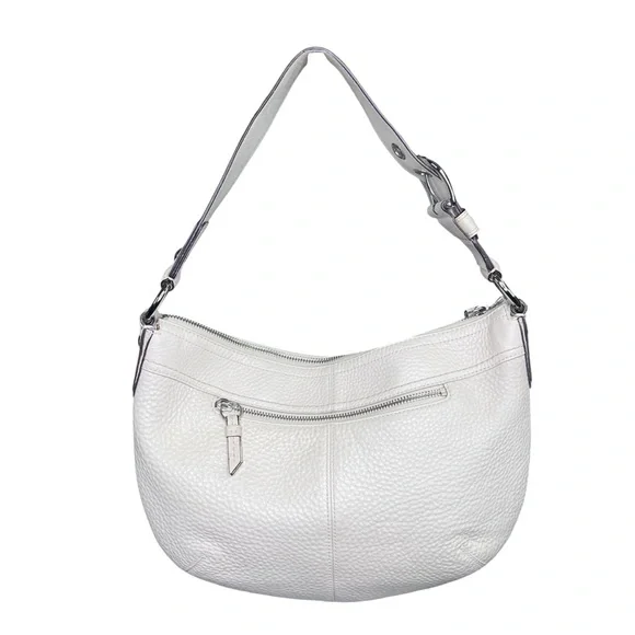 Coach Cream Soho Pleated Pebbled Leather Hobo Bag - Picture 2 of 7